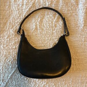 Black Leather Shoulder Bag